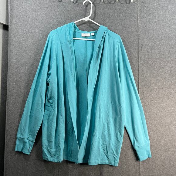 Belle Body by Kim Gravel TripleLuxe French Terry Open Car Spa Blue, Size 1X - Picture 1 of 14